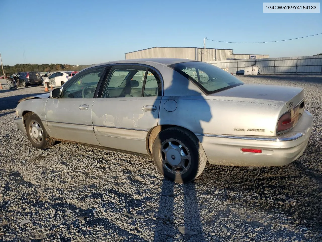 2000 Buick Park Avenue VIN: 1G4CW52K9Y4154133 Lot: 76752884