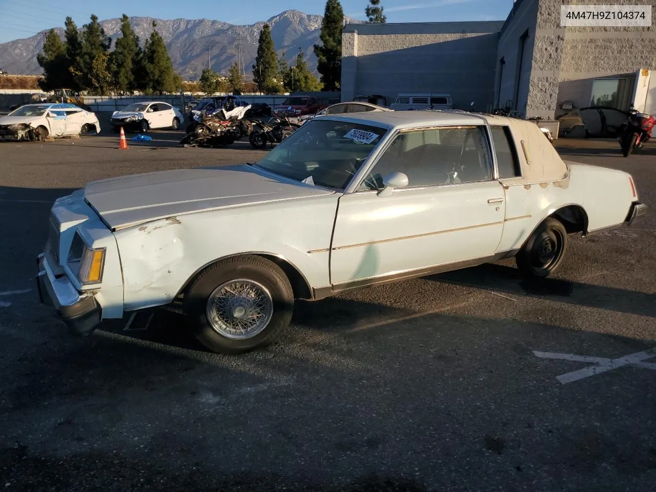 1979 Buick Regal VIN: 4M47H9Z104374 Lot: 75039904