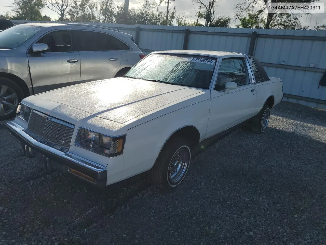 1984 Buick Regal Limited VIN: 1G4AM47A7EH420311 Lot: 78300284