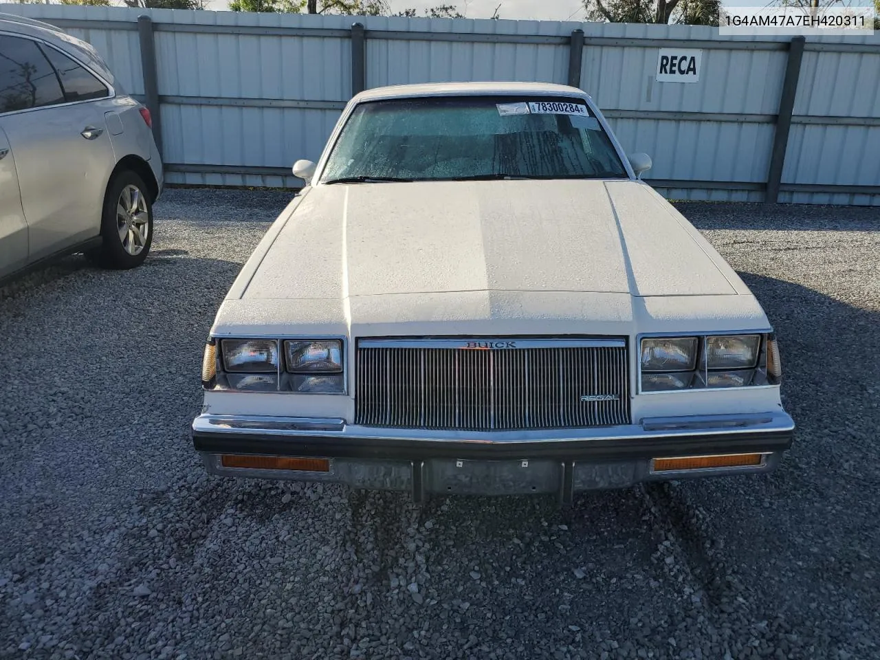 1984 Buick Regal Limited VIN: 1G4AM47A7EH420311 Lot: 78300284