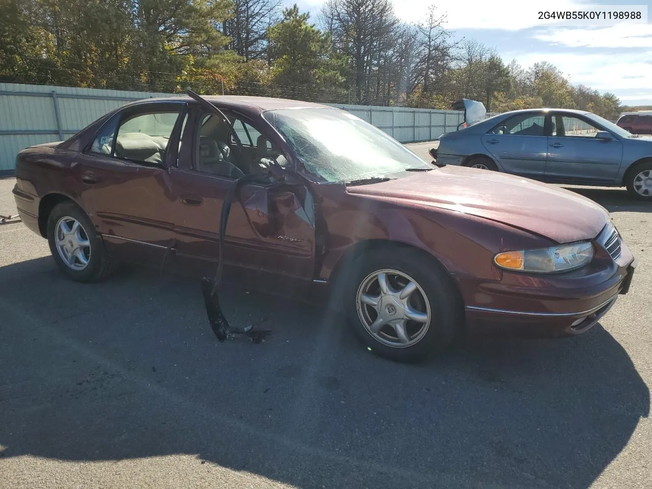 2000 Buick Regal Ls VIN: 2G4WB55K0Y1198988 Lot: 73635054