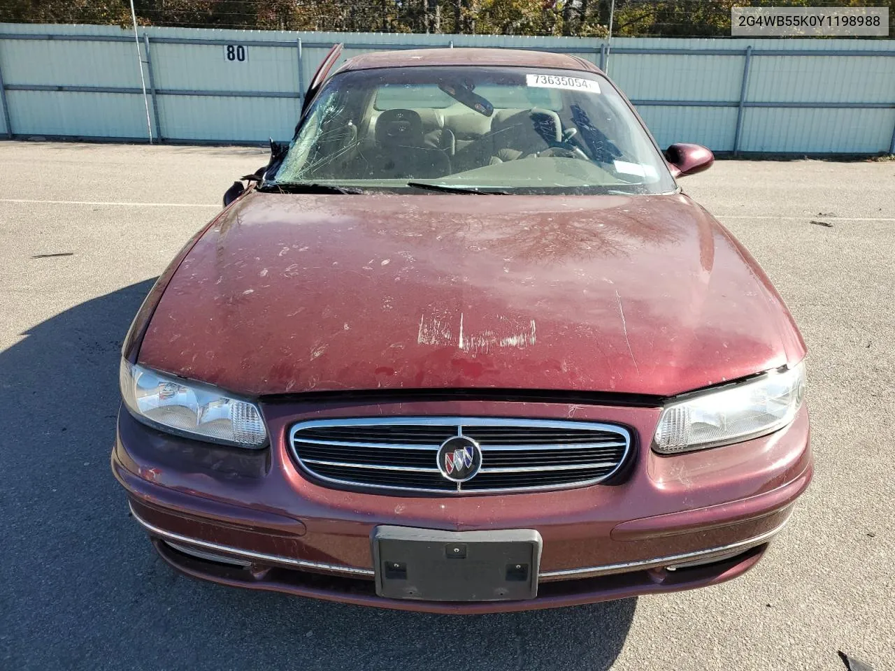 2000 Buick Regal Ls VIN: 2G4WB55K0Y1198988 Lot: 73635054