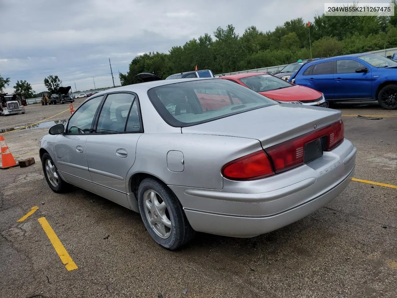 2001 Buick Regal Ls VIN: 2G4WB55K211267475 Lot: 65646424