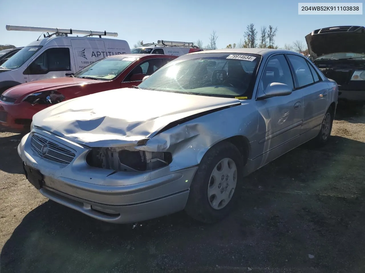 2001 Buick Regal Ls VIN: 2G4WB52K911103838 Lot: 79914634