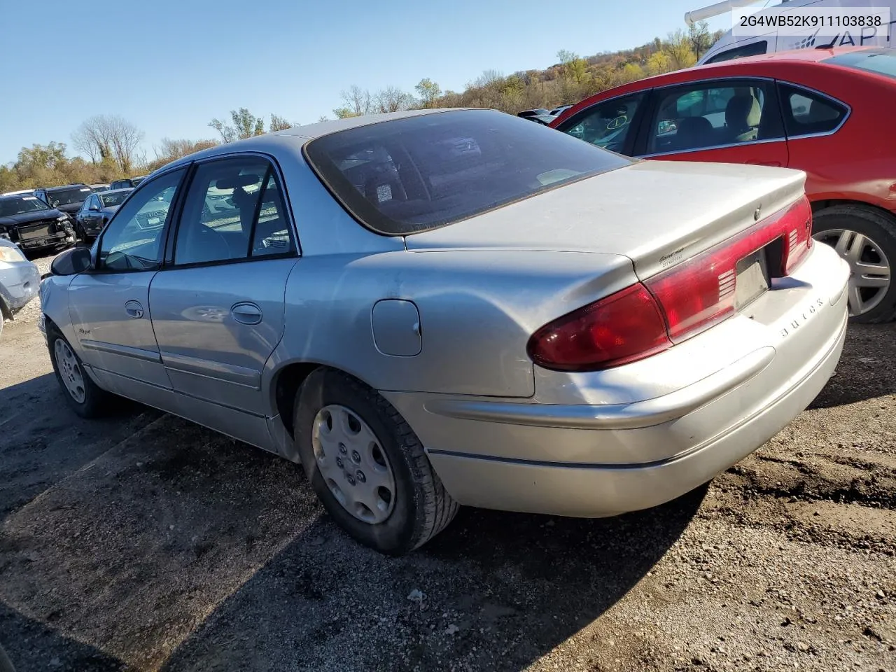 2001 Buick Regal Ls VIN: 2G4WB52K911103838 Lot: 79914634