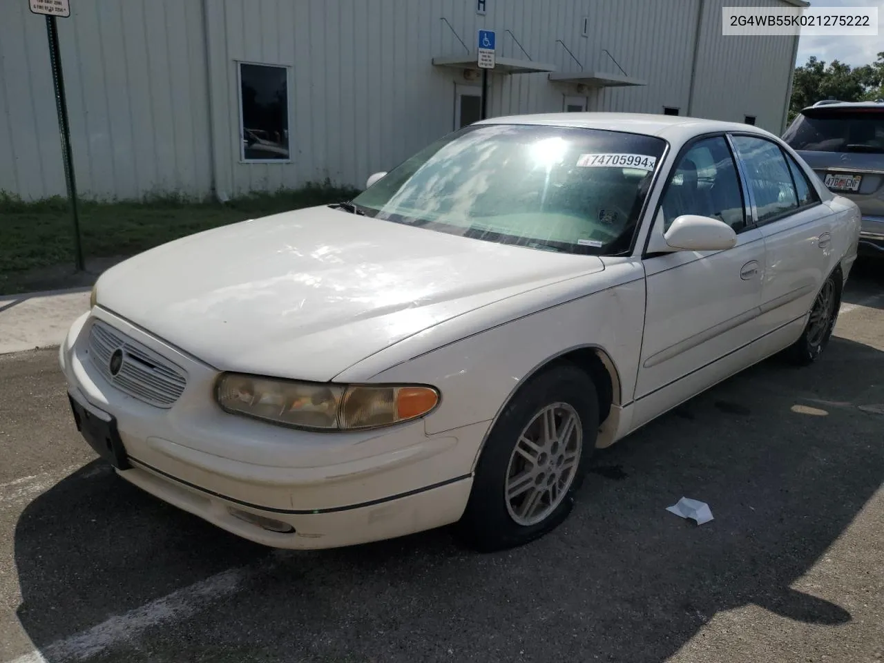 2002 Buick Regal Ls VIN: 2G4WB55K021275222 Lot: 74705994