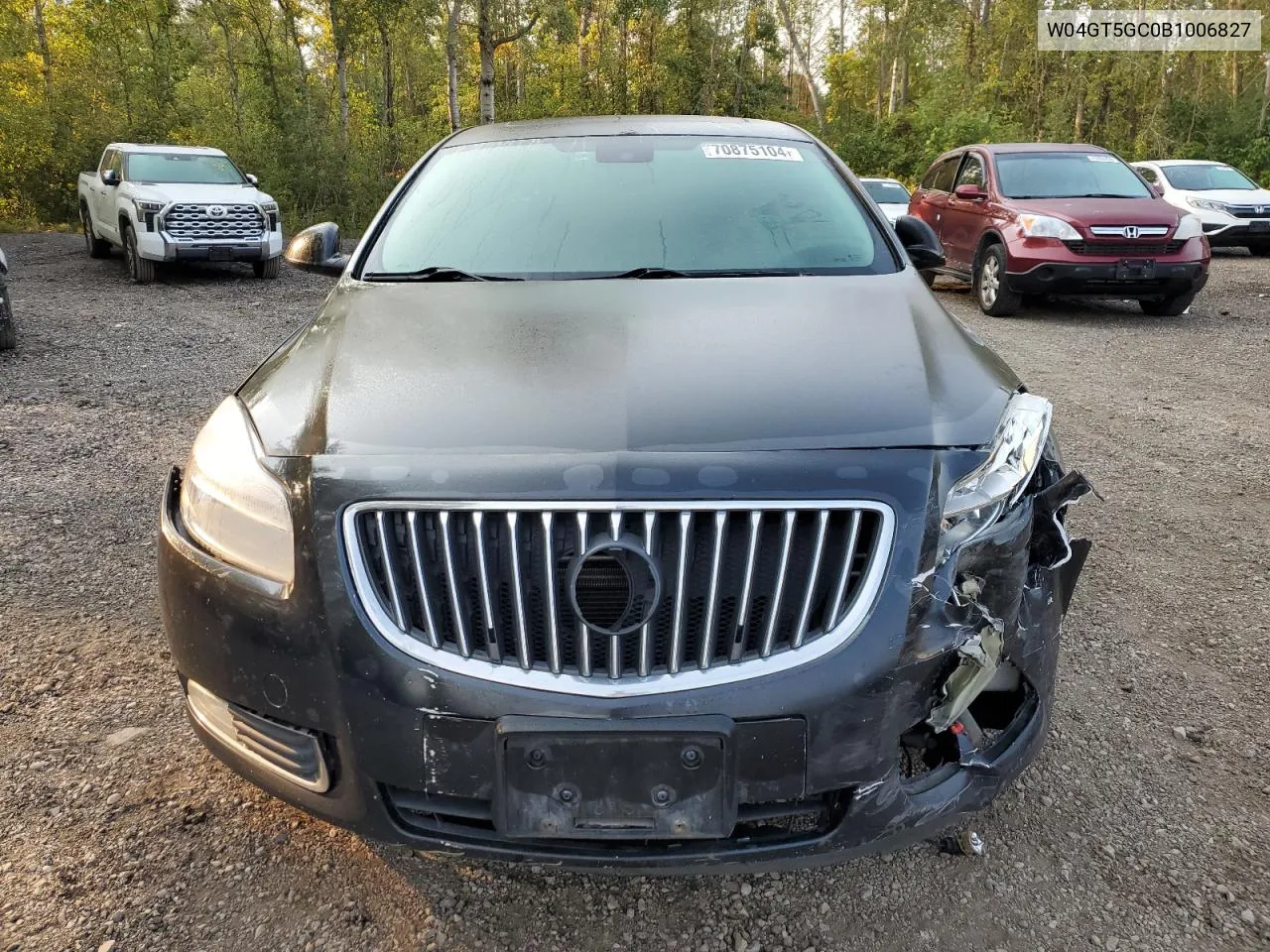 2011 Buick Regal Cxl VIN: W04GT5GC0B1006827 Lot: 70875104