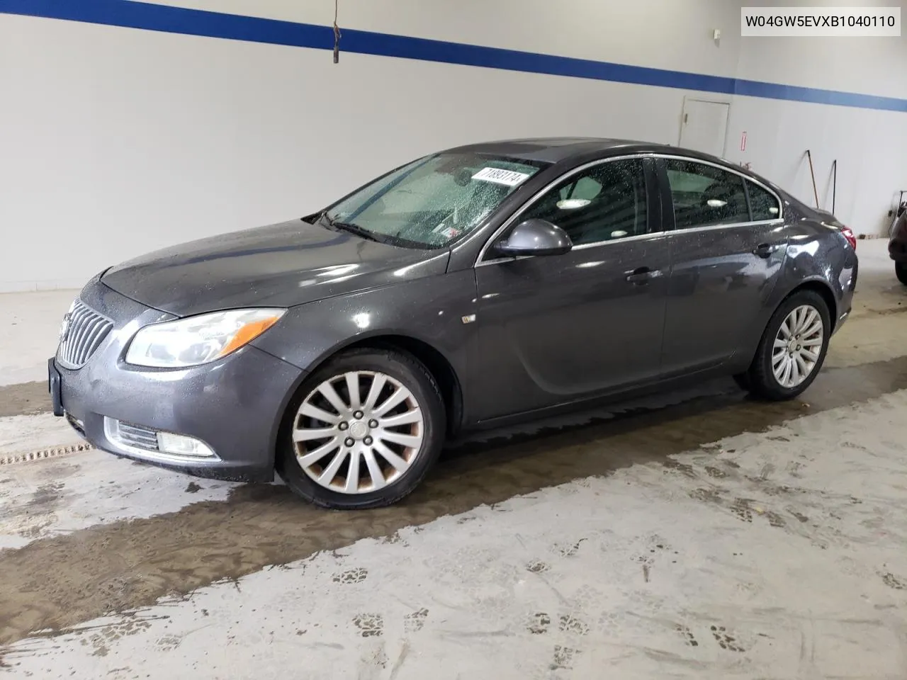 2011 Buick Regal Cxl VIN: W04GW5EVXB1040110 Lot: 71893174