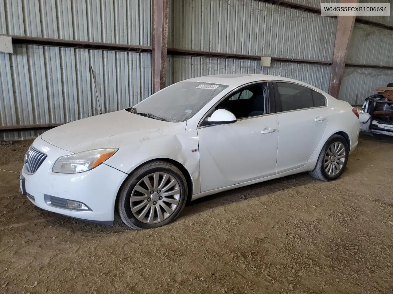 2011 Buick Regal Cxl VIN: W04GS5ECXB1006694 Lot: 73280844