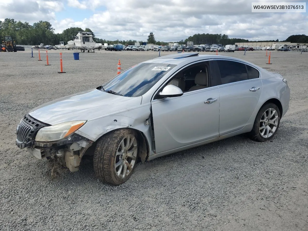 2011 Buick Regal Cxl VIN: W04GW5EV3B1076513 Lot: 73584234