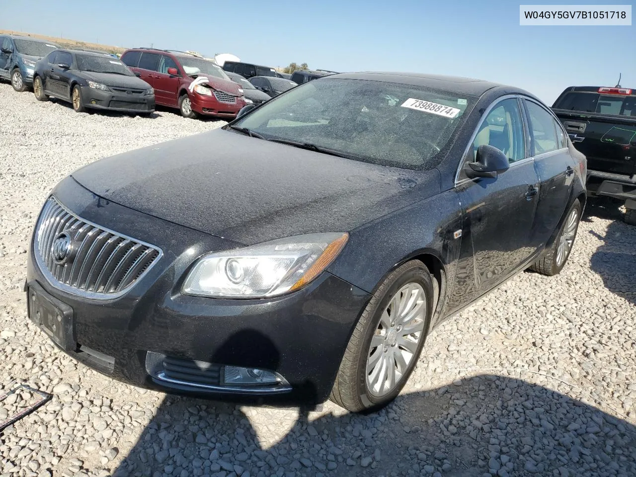 2011 Buick Regal Cxl VIN: W04GY5GV7B1051718 Lot: 73988874