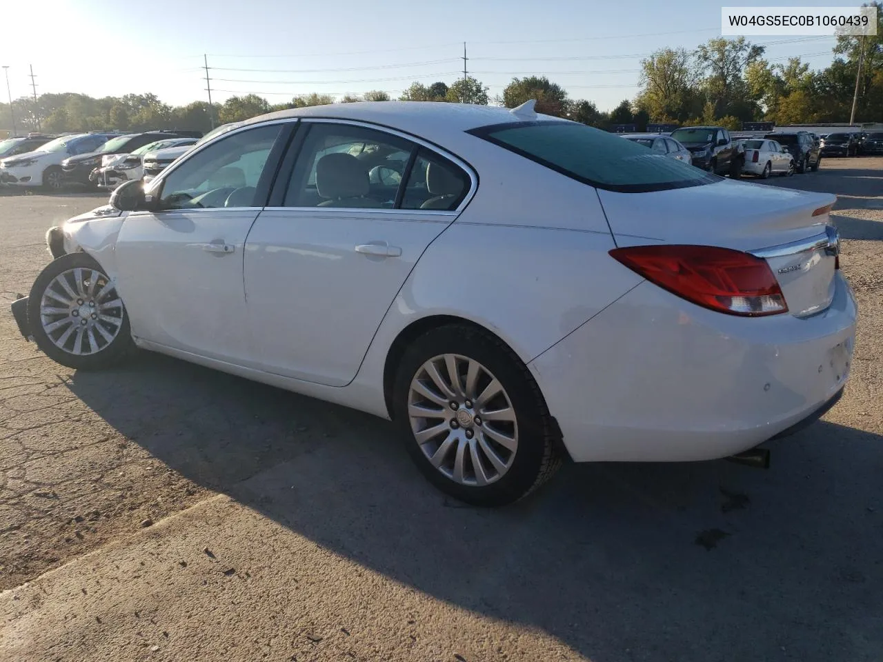 2011 Buick Regal Cxl VIN: W04GS5EC0B1060439 Lot: 74436214