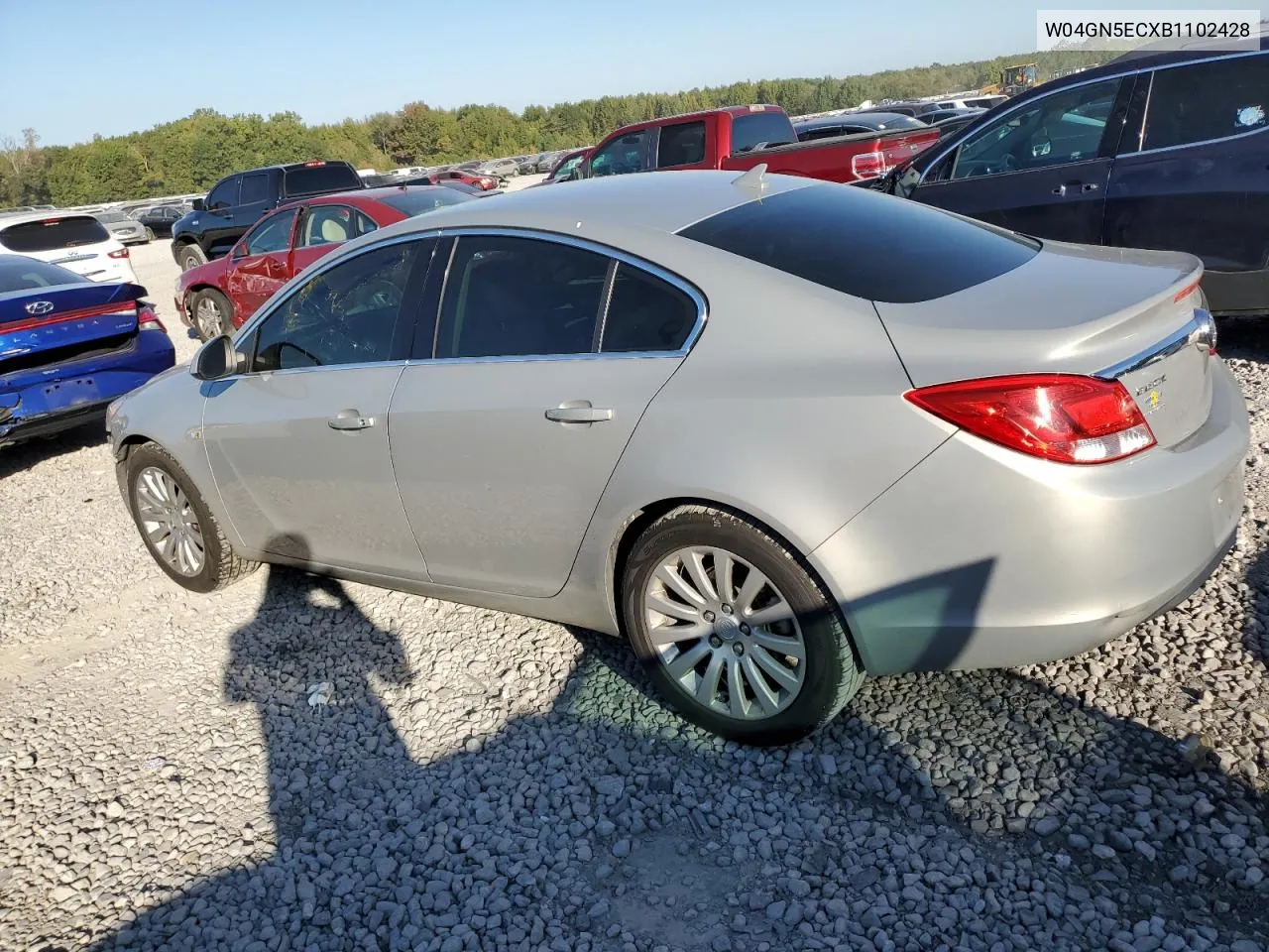 2011 Buick Regal Cxl VIN: W04GN5ECXB1102428 Lot: 74714804