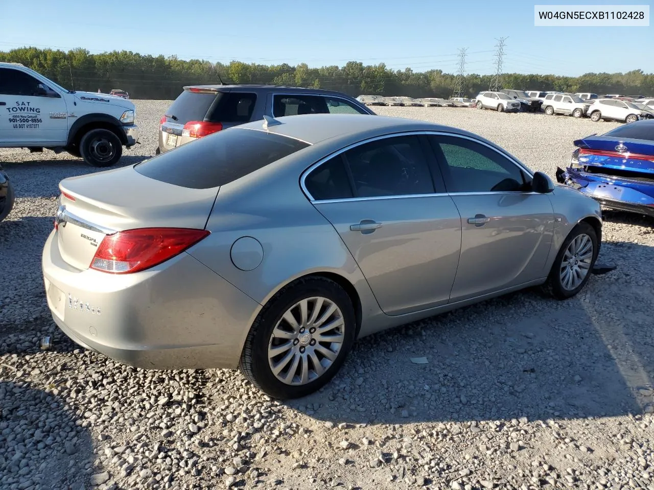 2011 Buick Regal Cxl VIN: W04GN5ECXB1102428 Lot: 74714804