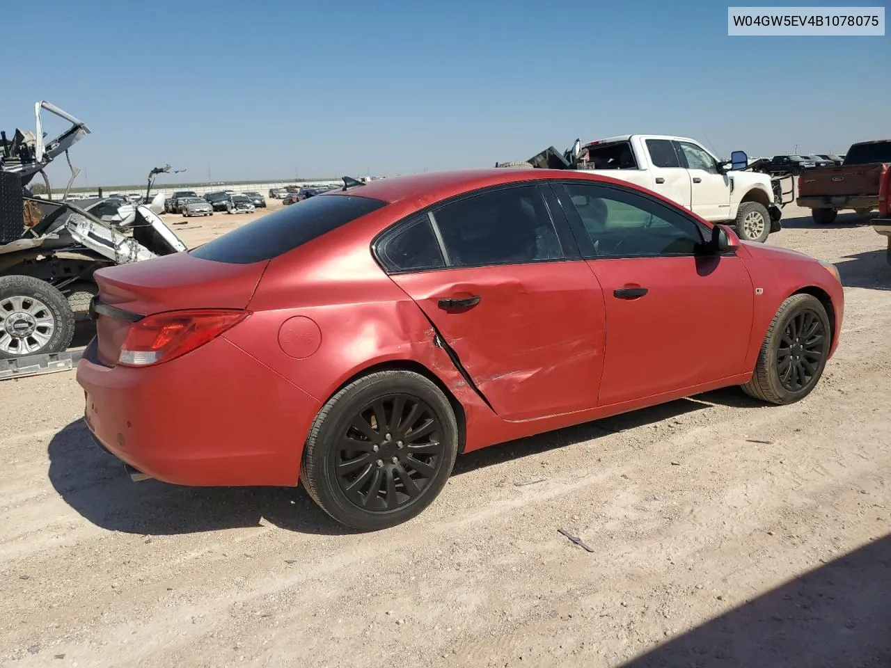 2011 Buick Regal Cxl VIN: W04GW5EV4B1078075 Lot: 75820454