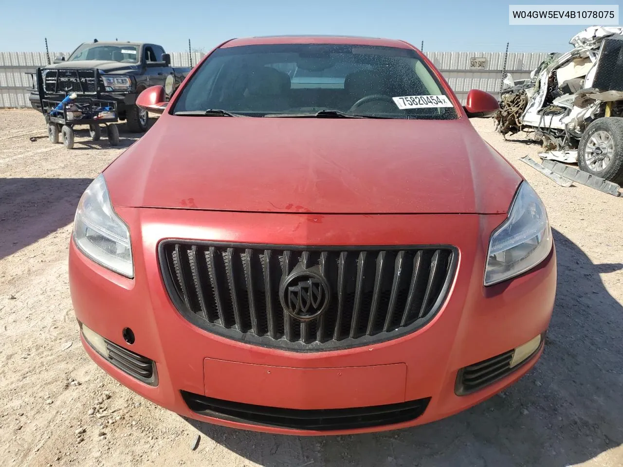 2011 Buick Regal Cxl VIN: W04GW5EV4B1078075 Lot: 75820454