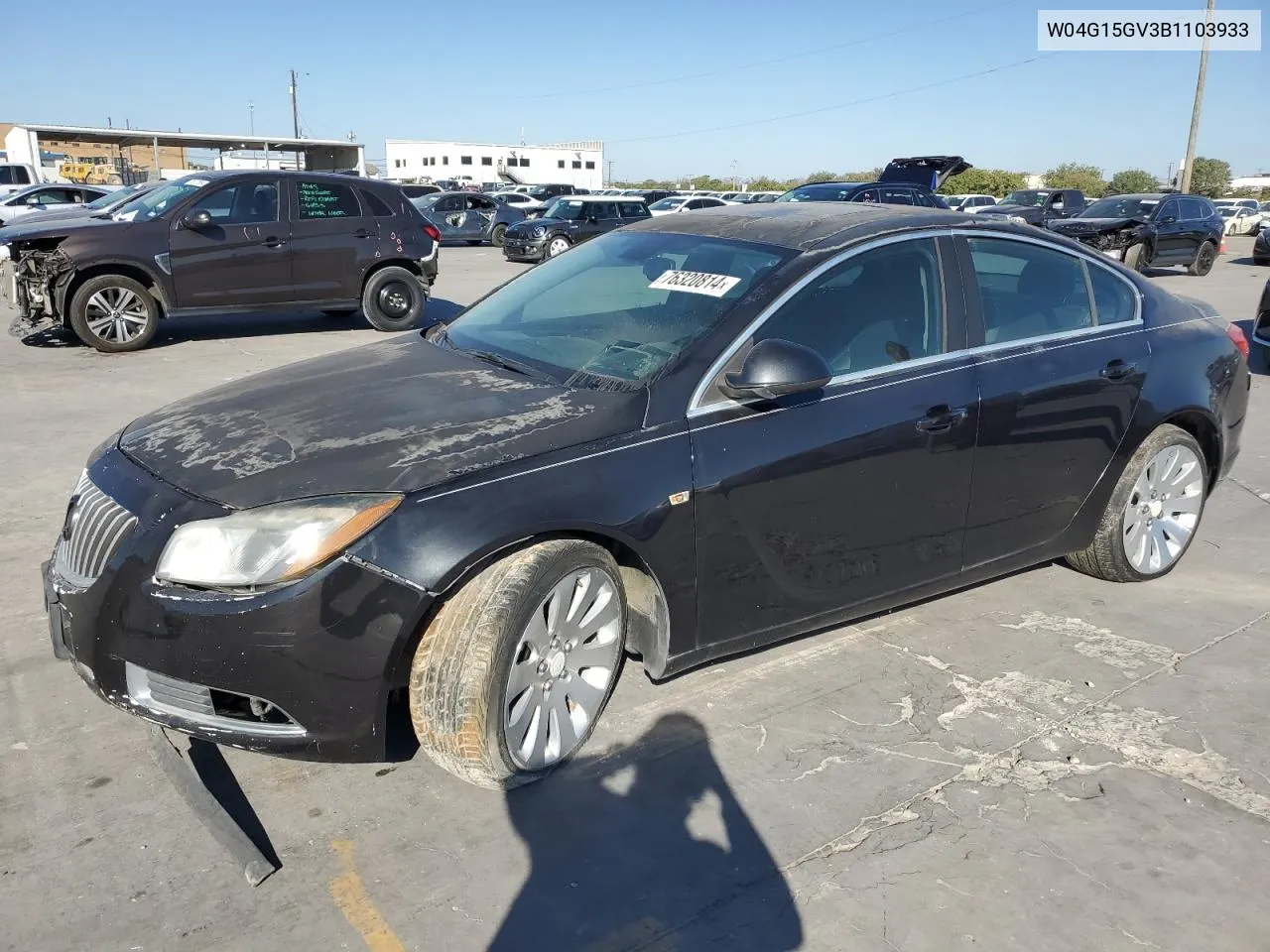 W04G15GV3B1103933 2011 Buick Regal Cxl