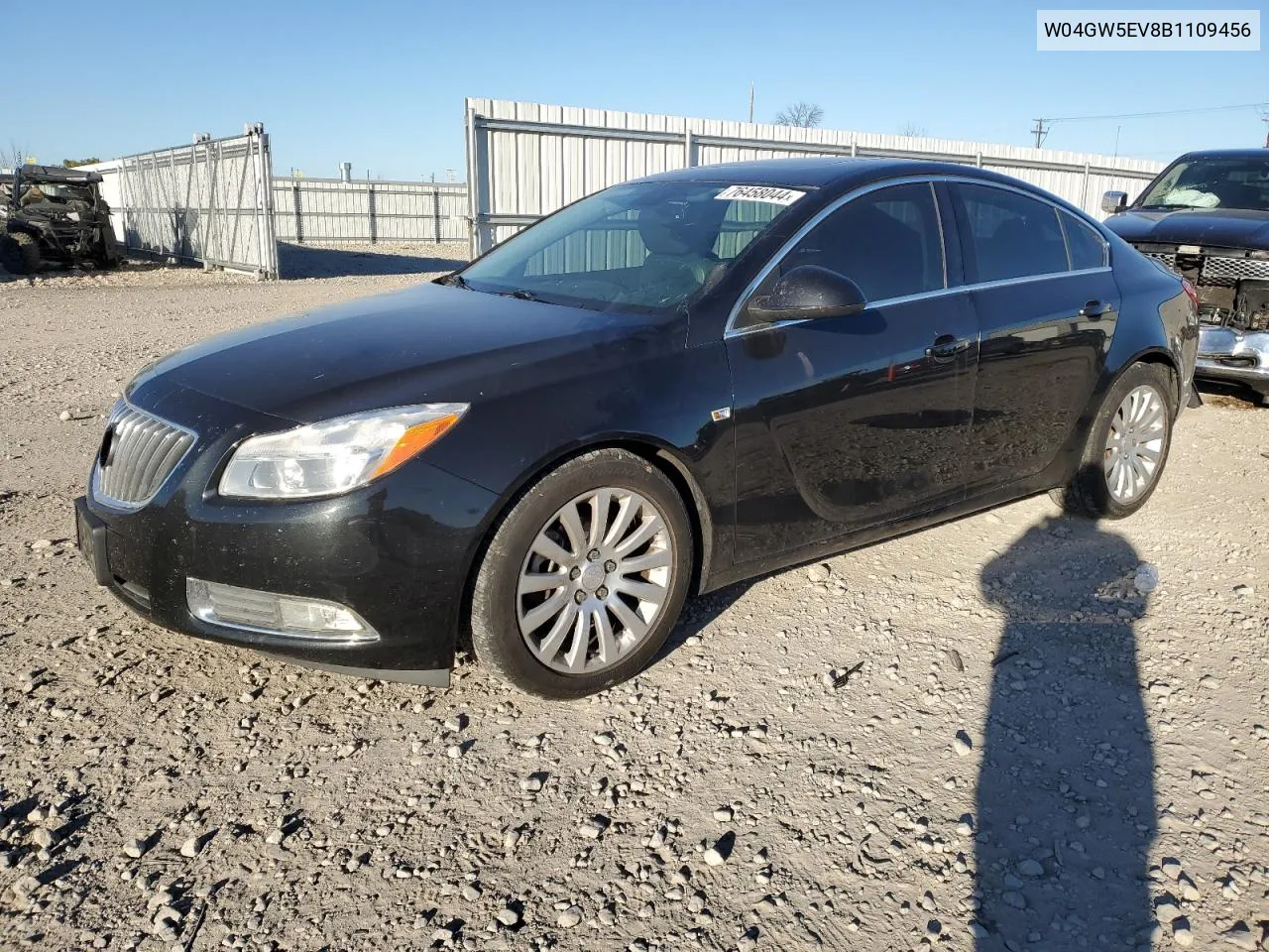 2011 Buick Regal Cxl VIN: W04GW5EV8B1109456 Lot: 76458044