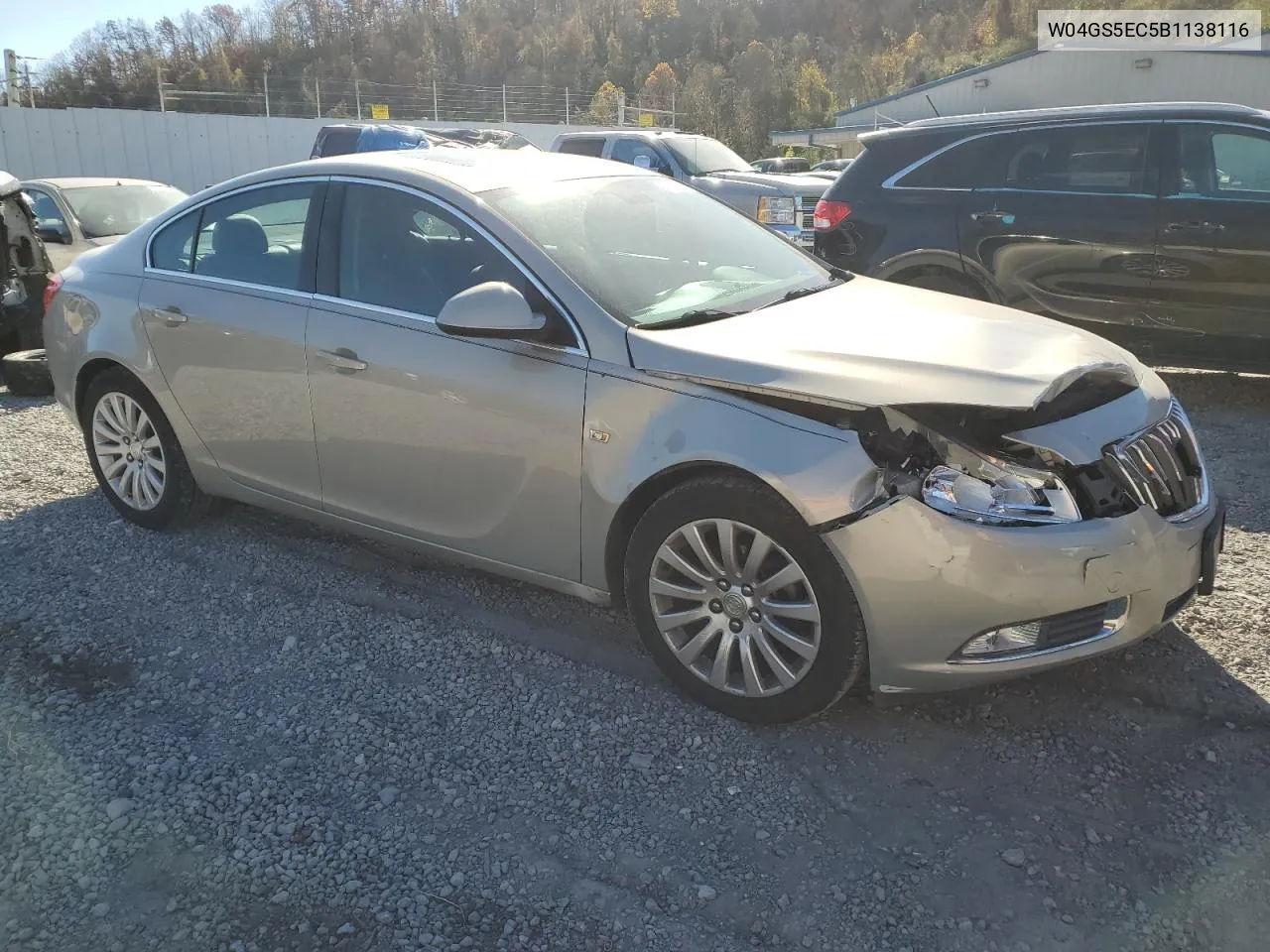 2011 Buick Regal Cxl VIN: W04GS5EC5B1138116 Lot: 76500954