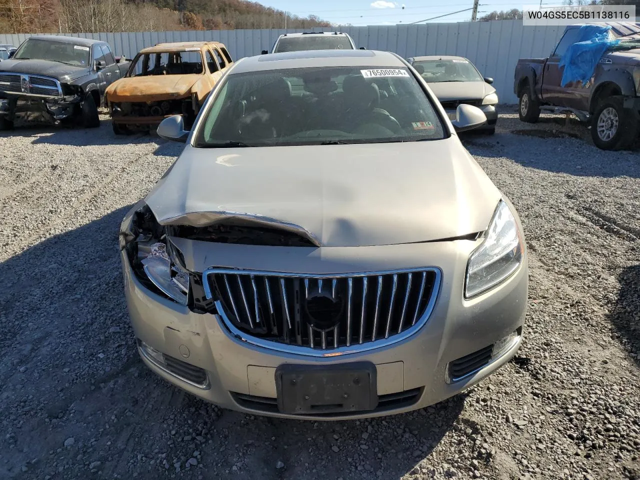 2011 Buick Regal Cxl VIN: W04GS5EC5B1138116 Lot: 76500954