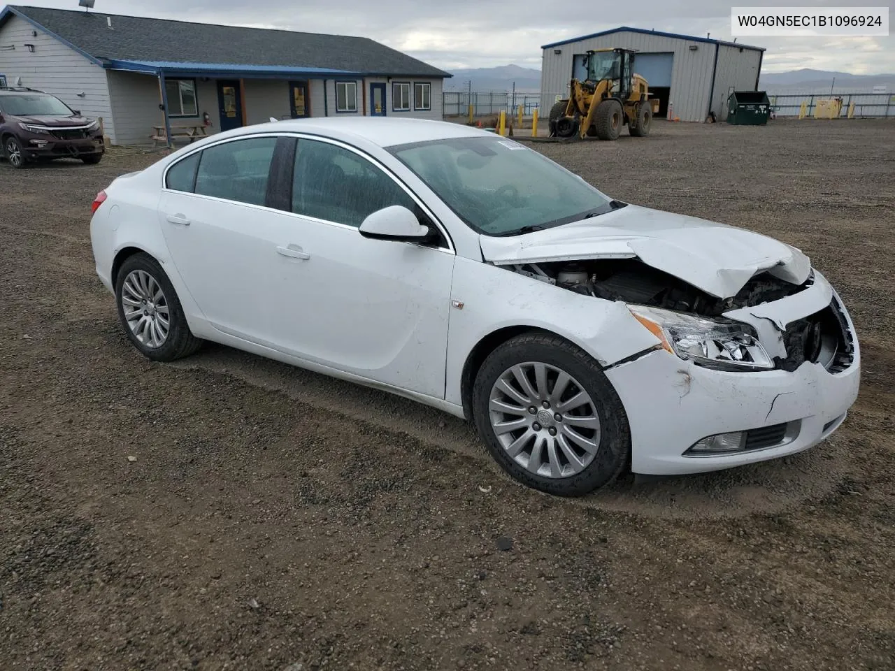 2011 Buick Regal Cxl VIN: W04GN5EC1B1096924 Lot: 76880434