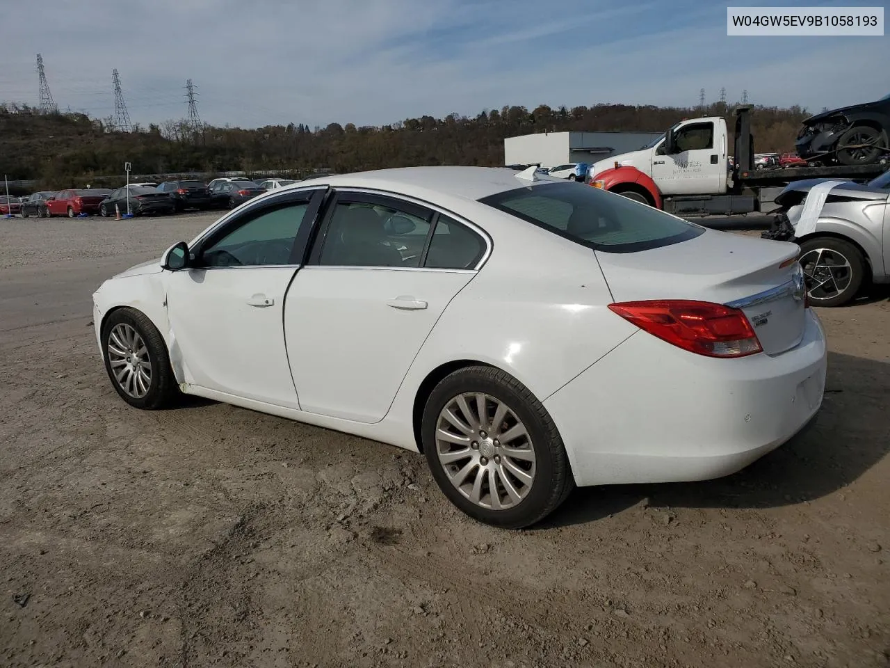 2011 Buick Regal Cxl VIN: W04GW5EV9B1058193 Lot: 77851654