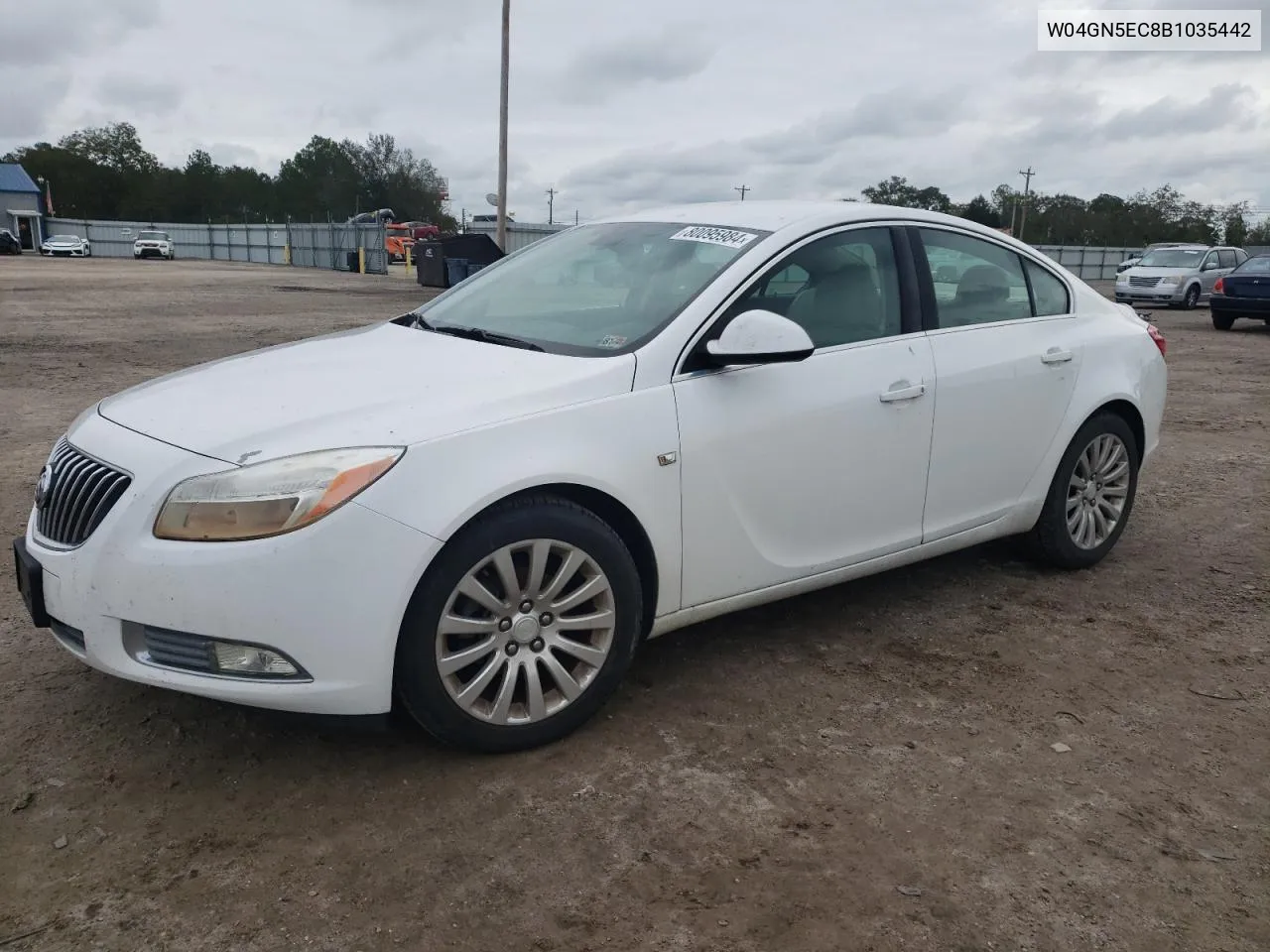 2011 Buick Regal Cxl VIN: W04GN5EC8B1035442 Lot: 80095984