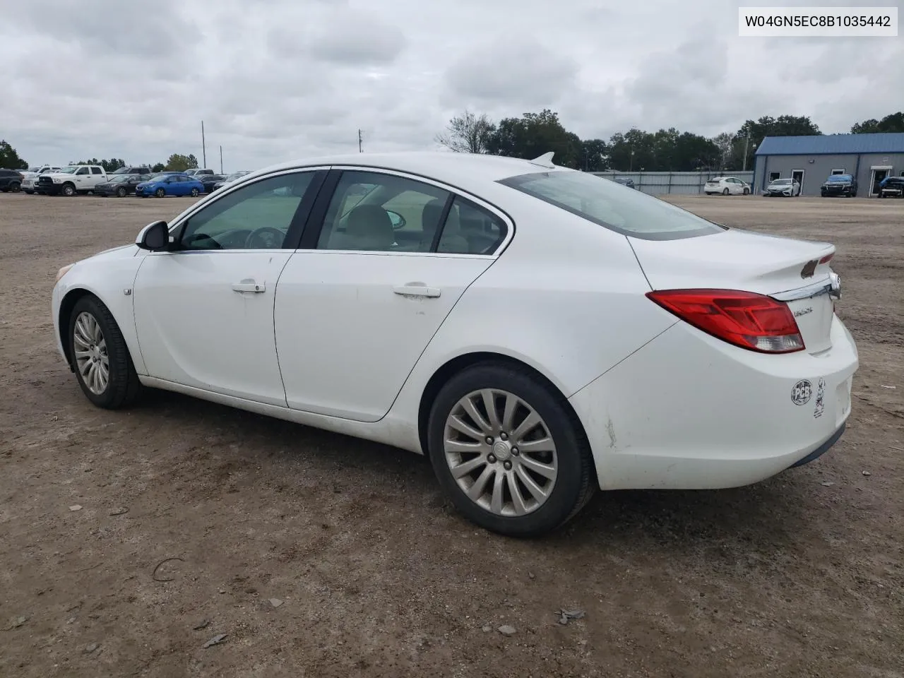 2011 Buick Regal Cxl VIN: W04GN5EC8B1035442 Lot: 80095984