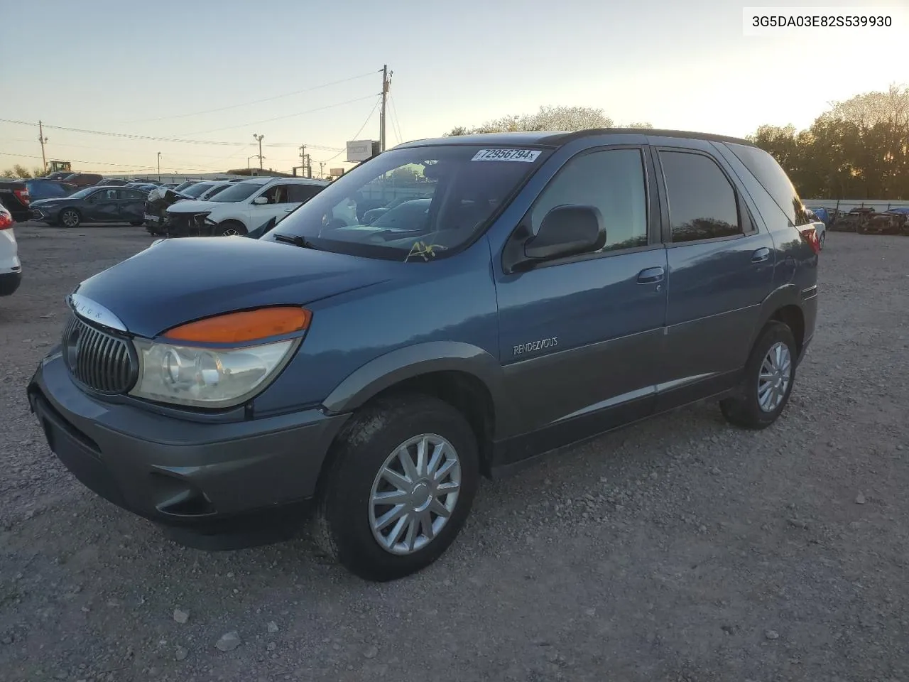 2002 Buick Rendezvous Cx VIN: 3G5DA03E82S539930 Lot: 72956794