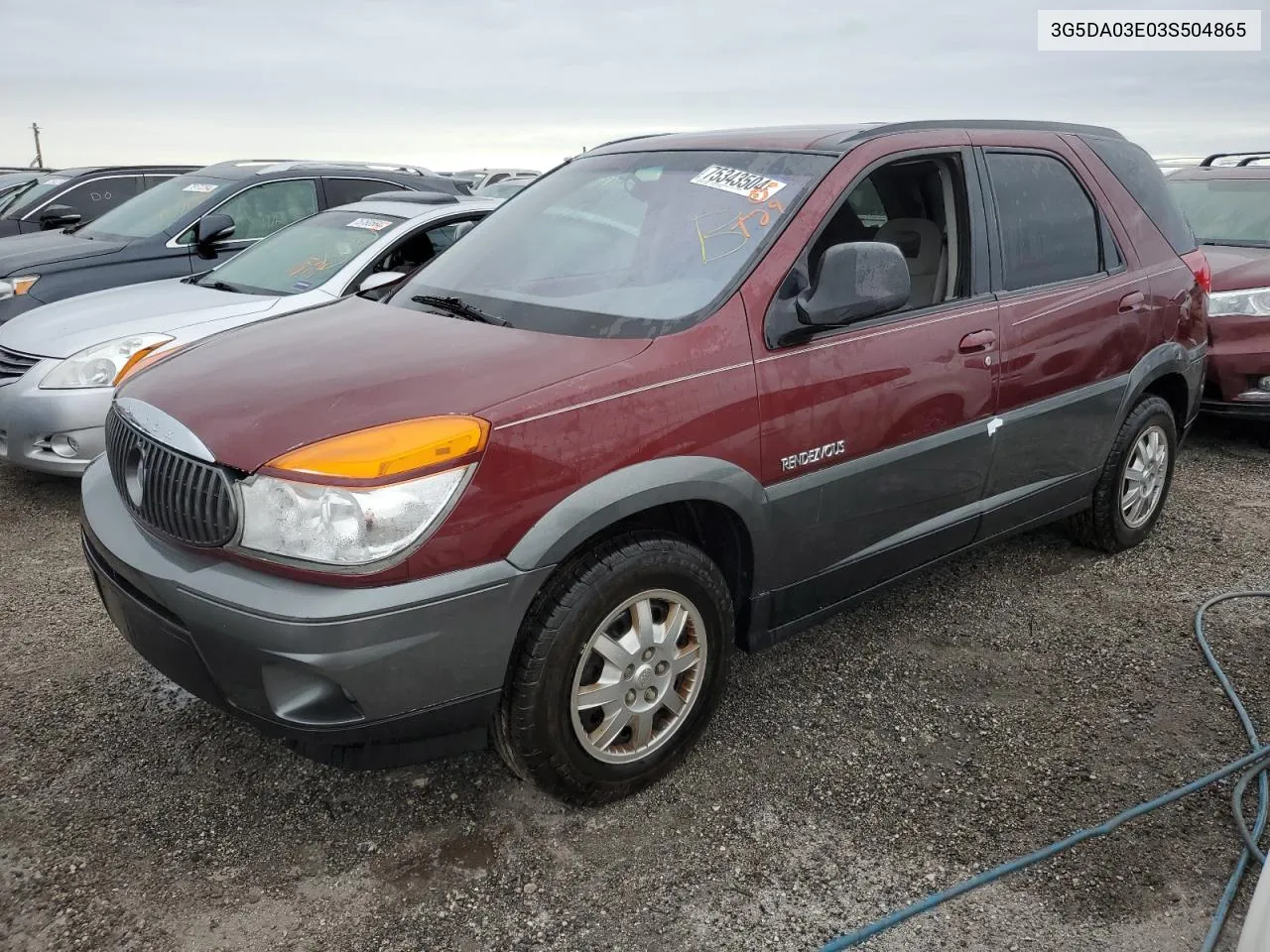 2003 Buick Rendezvous Cx VIN: 3G5DA03E03S504865 Lot: 75343504