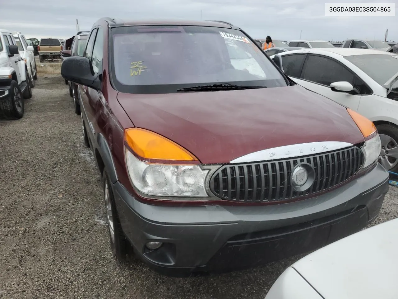 2003 Buick Rendezvous Cx VIN: 3G5DA03E03S504865 Lot: 75343504