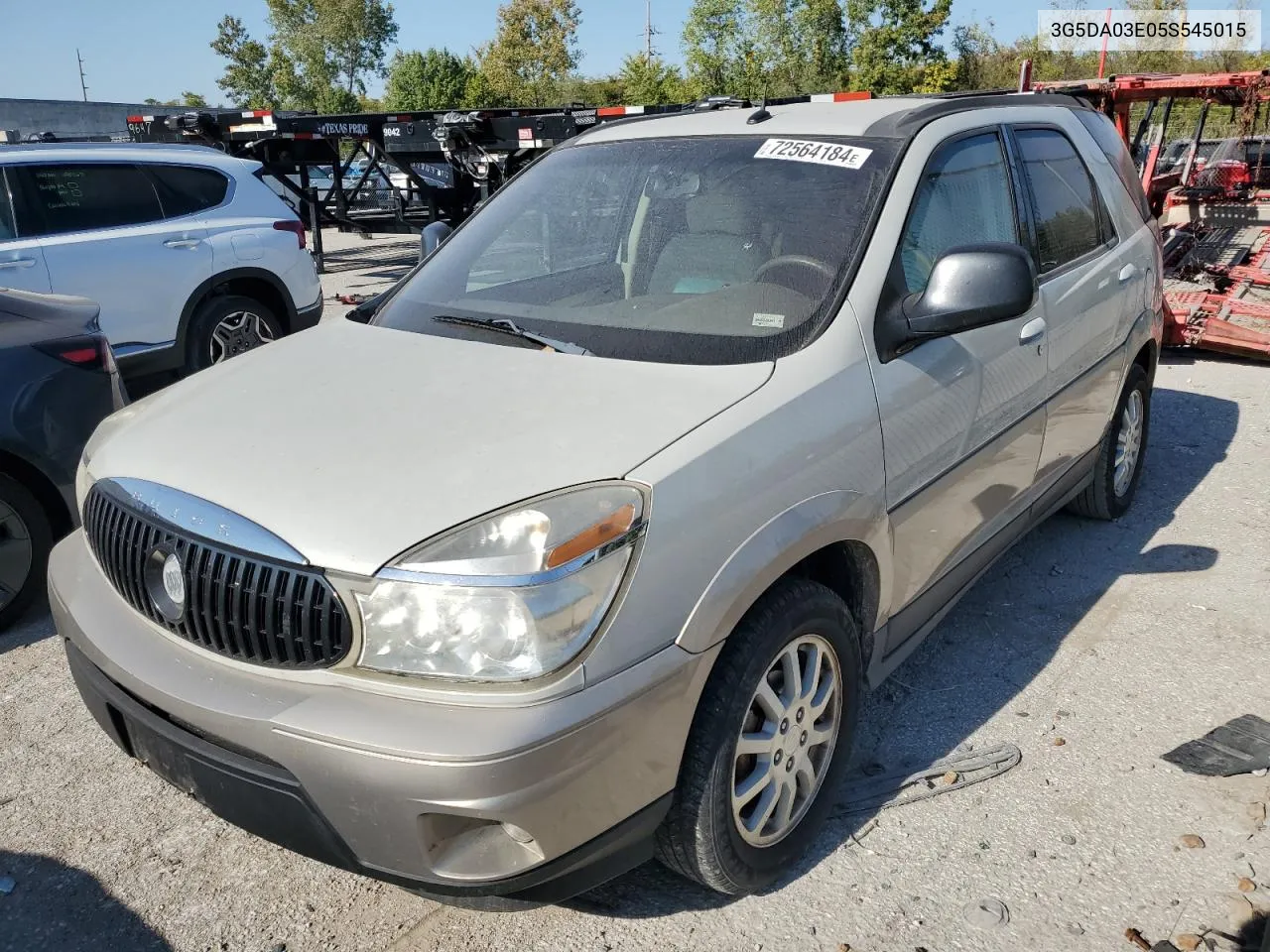 2005 Buick Rendezvous Cx VIN: 3G5DA03E05S545015 Lot: 72564184