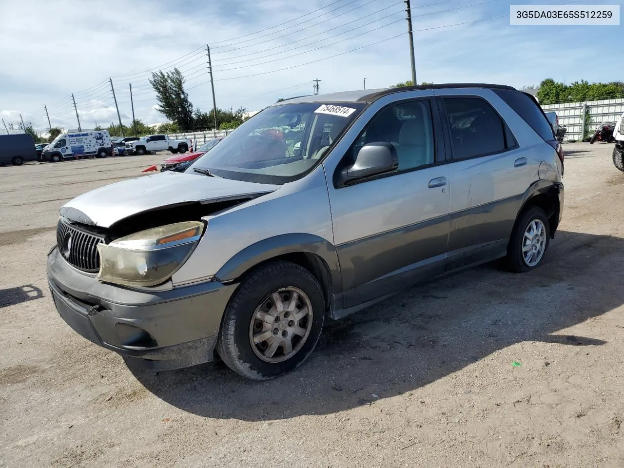 2005 Buick Rendezvous Cx VIN: 3G5DA03E65S512259 Lot: 75468514