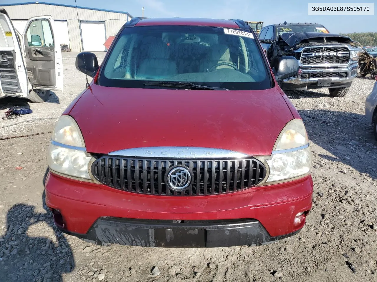 2007 Buick Rendezvous Cx VIN: 3G5DA03L87S505170 Lot: 71892014