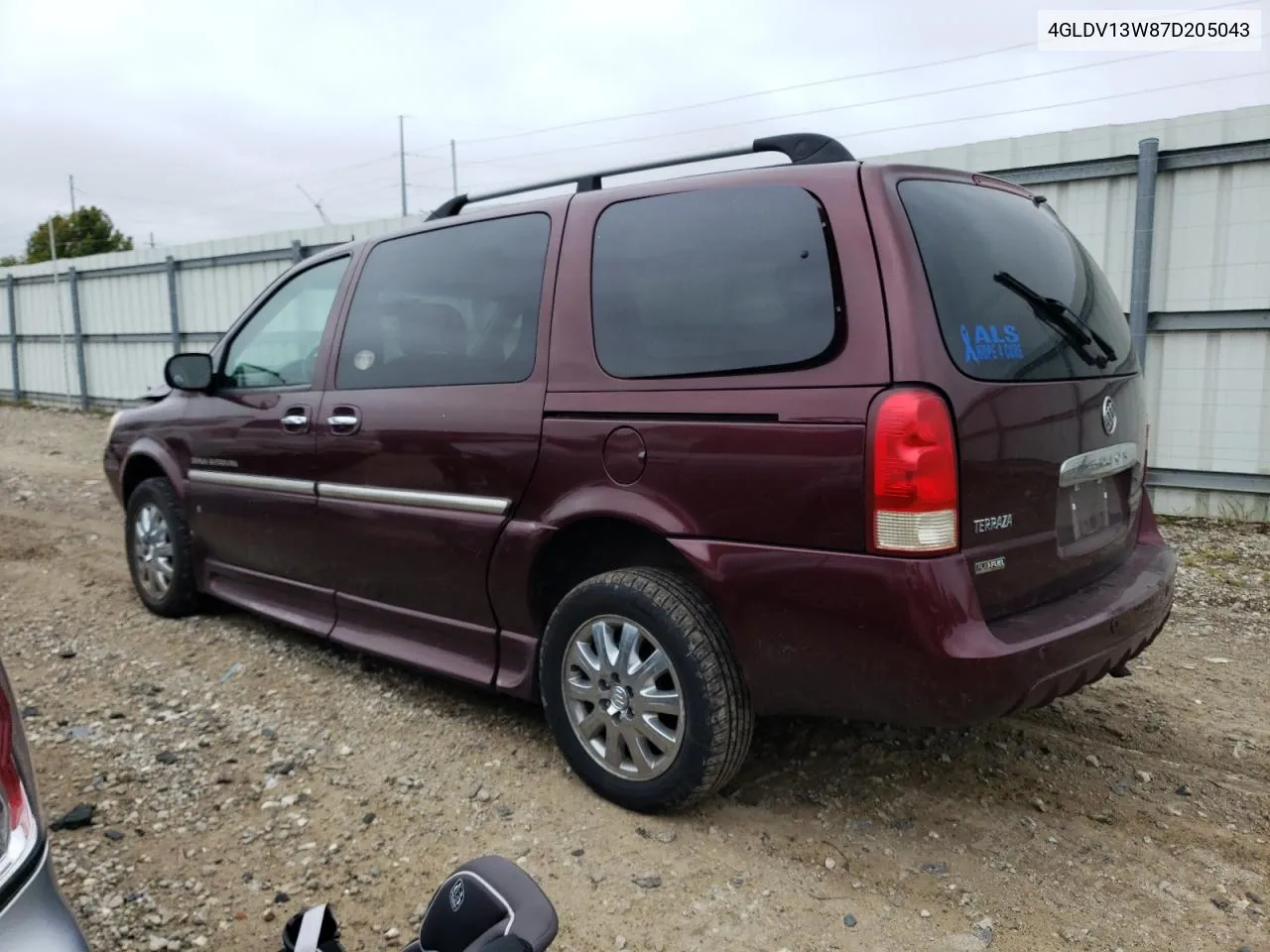 4GLDV13W87D205043 2007 Buick Terraza Incomplete