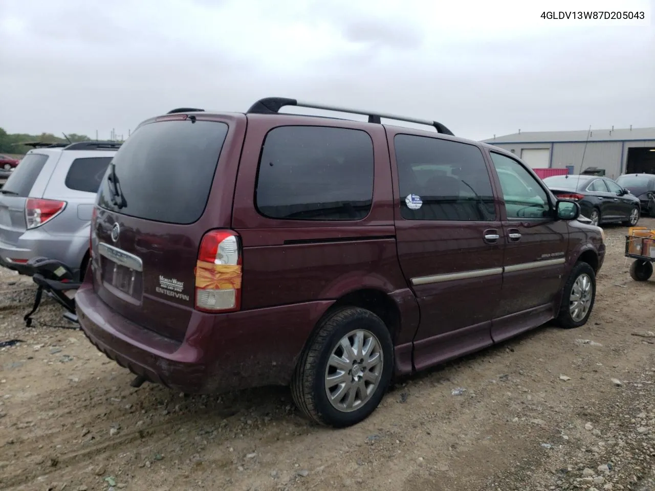 4GLDV13W87D205043 2007 Buick Terraza Incomplete