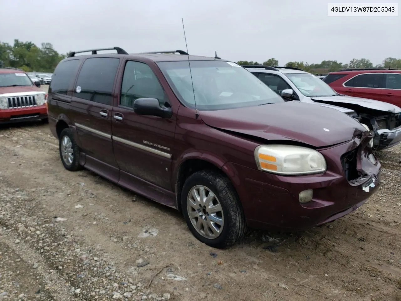 2007 Buick Terraza Incomplete VIN: 4GLDV13W87D205043 Lot: 72625444