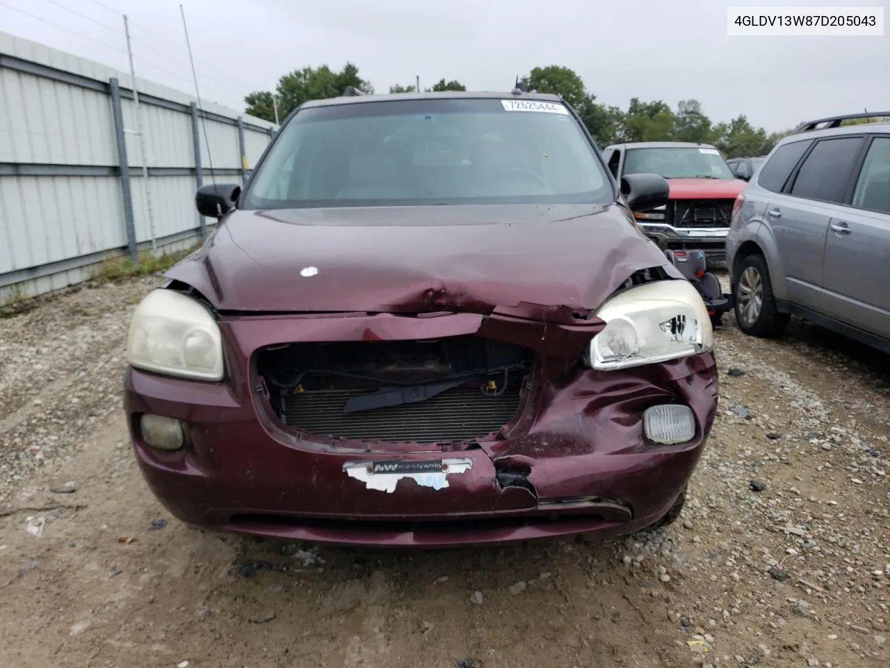 4GLDV13W87D205043 2007 Buick Terraza Incomplete