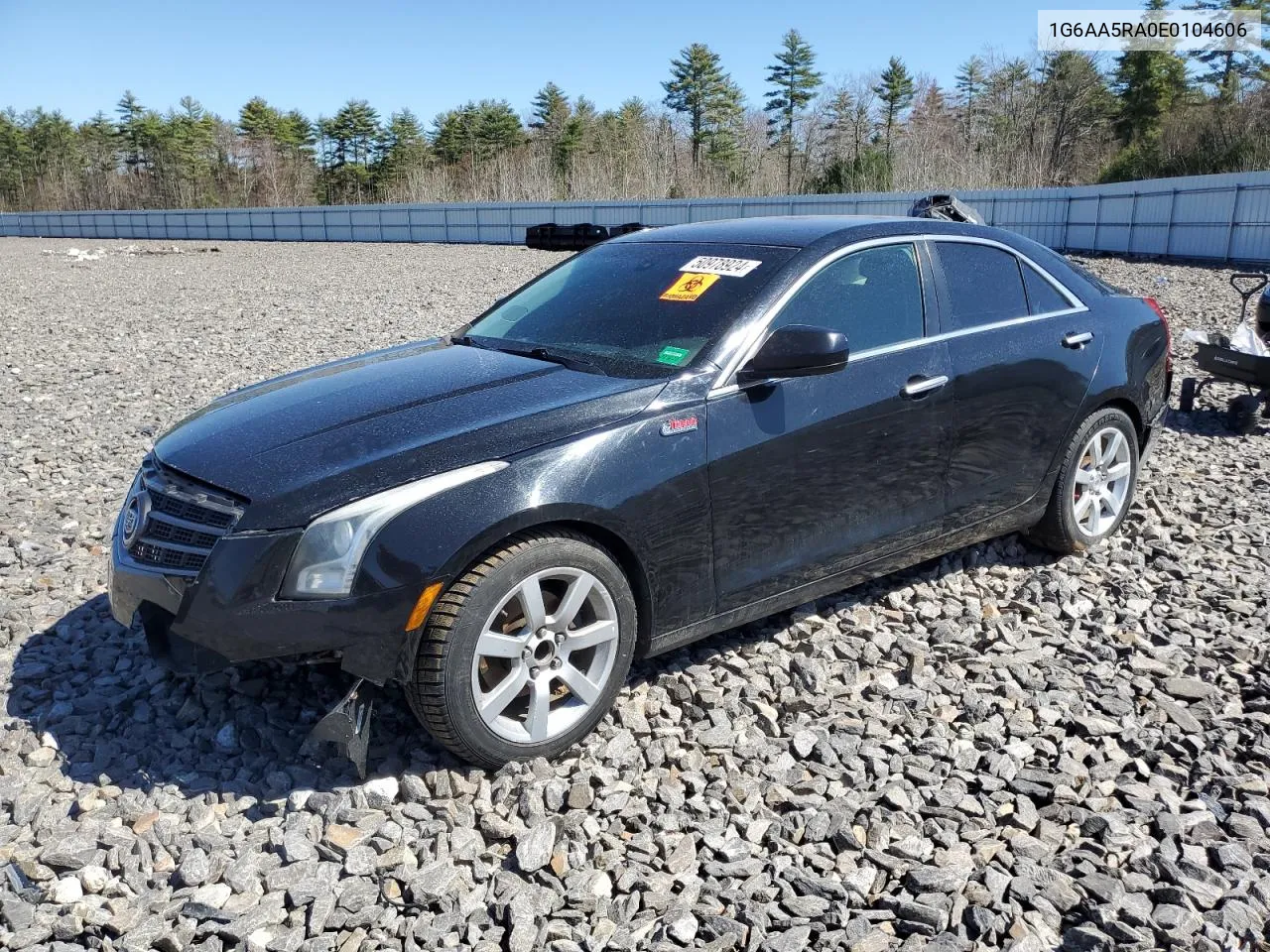 2014 Cadillac Ats VIN: 1G6AA5RA0E0104606 Lot: 74706804