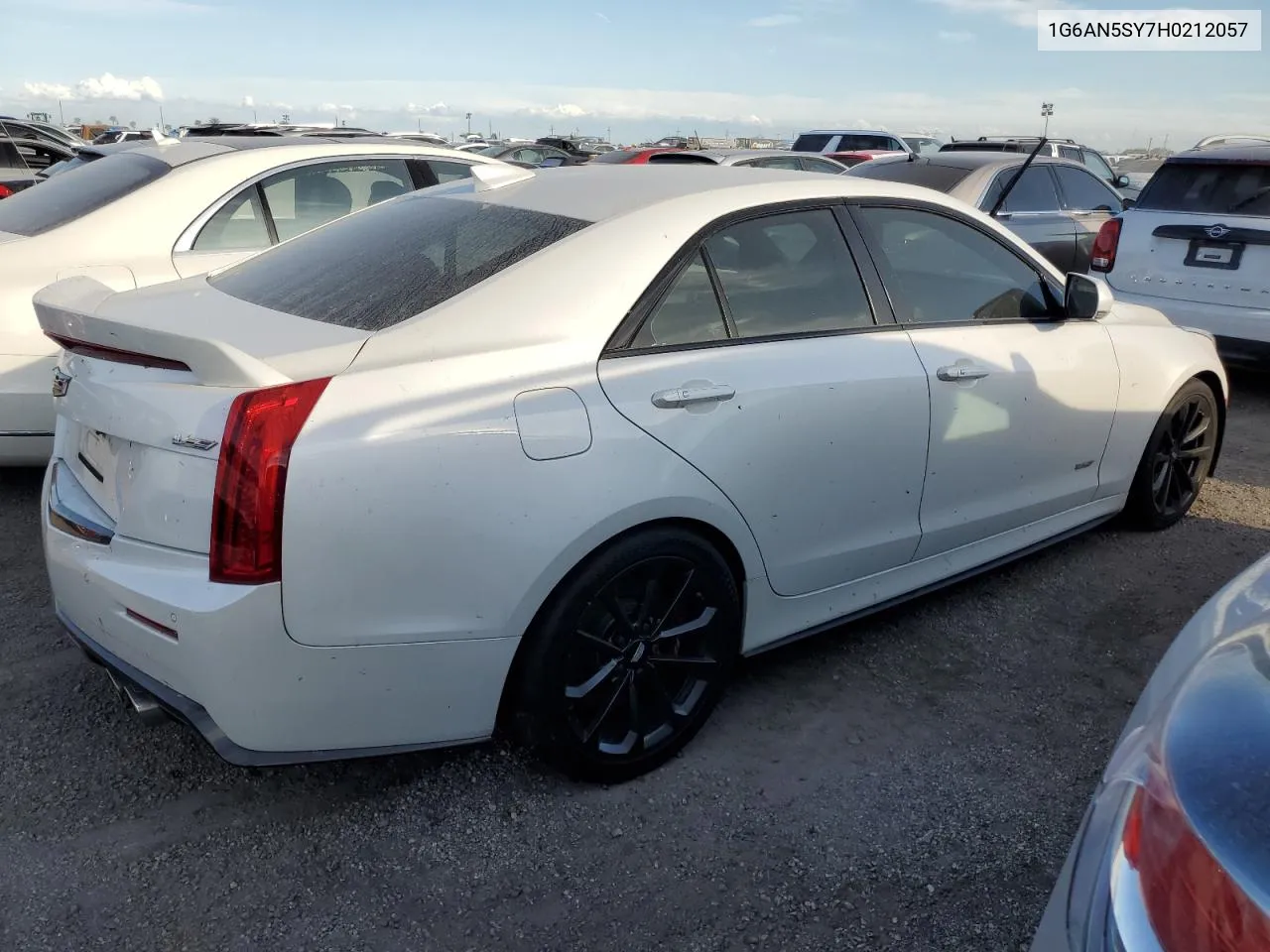 2017 Cadillac Ats-V VIN: 1G6AN5SY7H0212057 Lot: 74587054