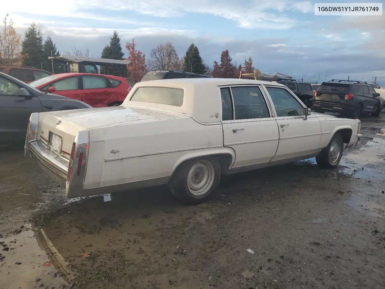 1988 Cadillac Brougham VIN: 1G6DW51Y1JR761749 Lot: 80371494