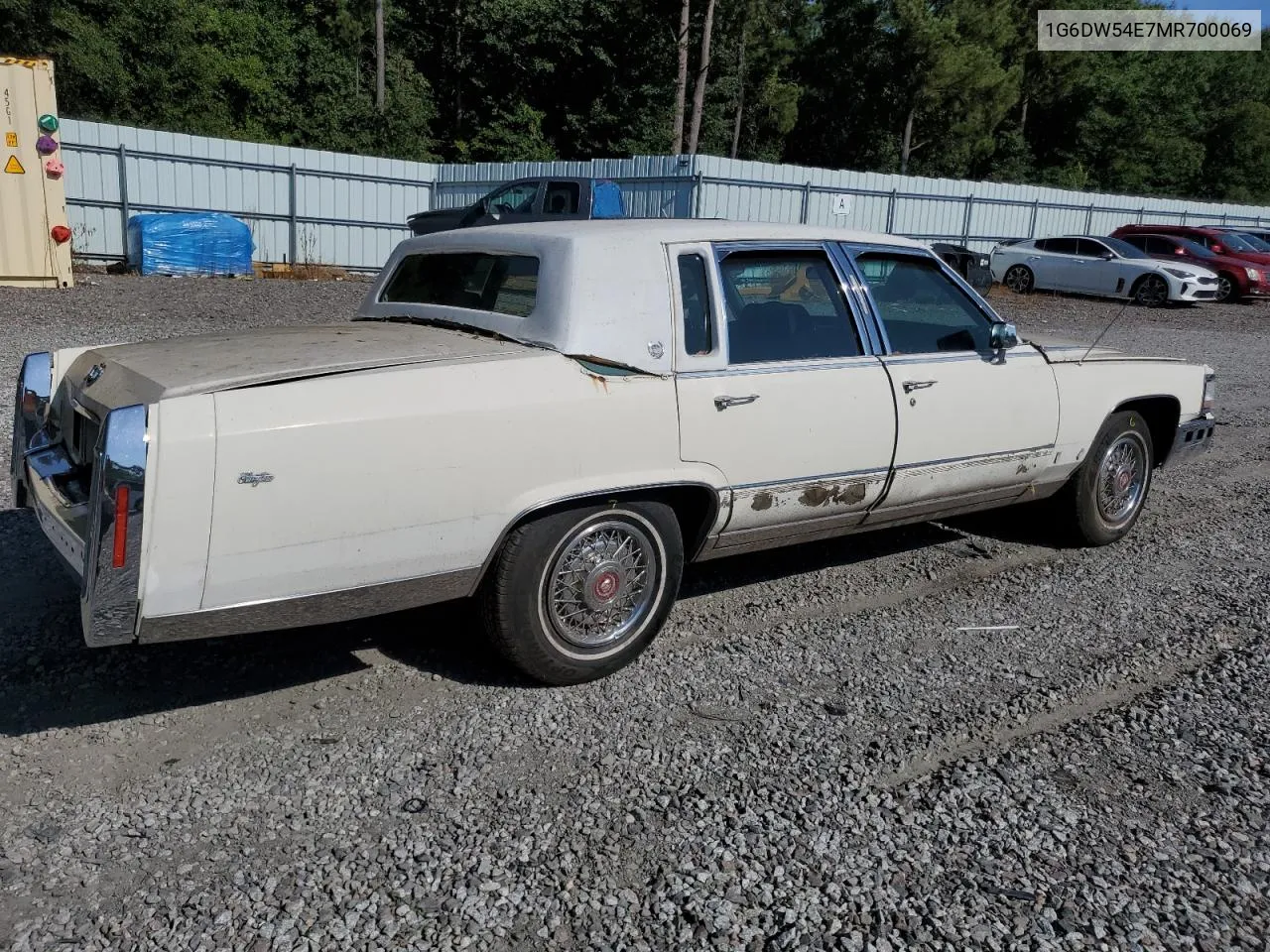 1991 Cadillac Brougham VIN: 1G6DW54E7MR700069 Lot: 71820544