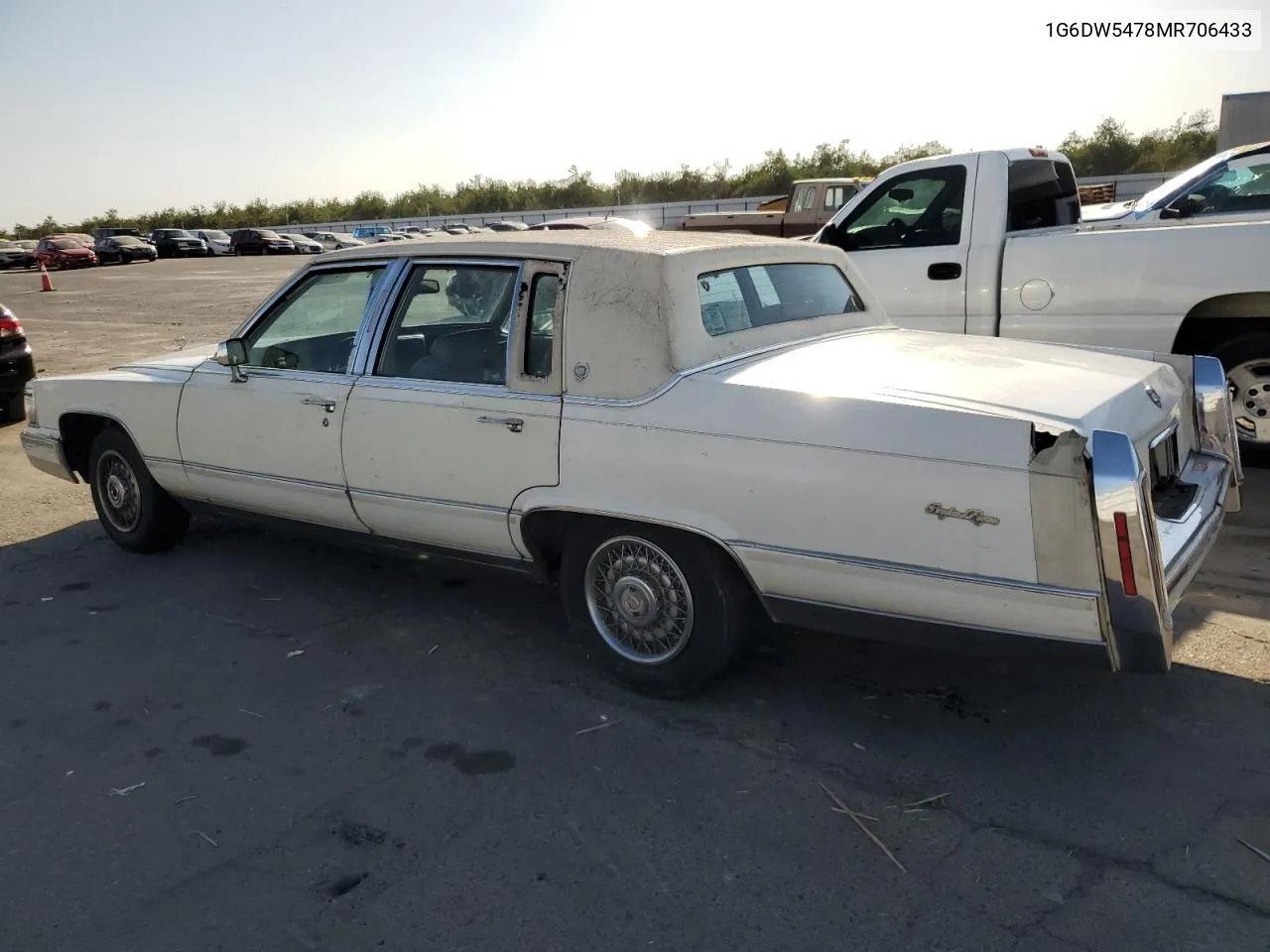 1991 Cadillac Brougham VIN: 1G6DW5478MR706433 Lot: 74129164