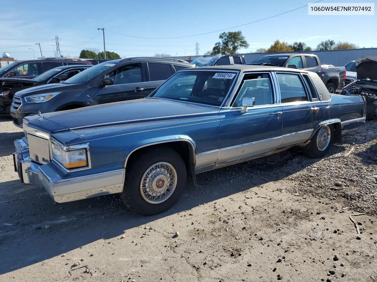 1992 Cadillac Brougham VIN: 1G6DW54E7NR707492 Lot: 79950214