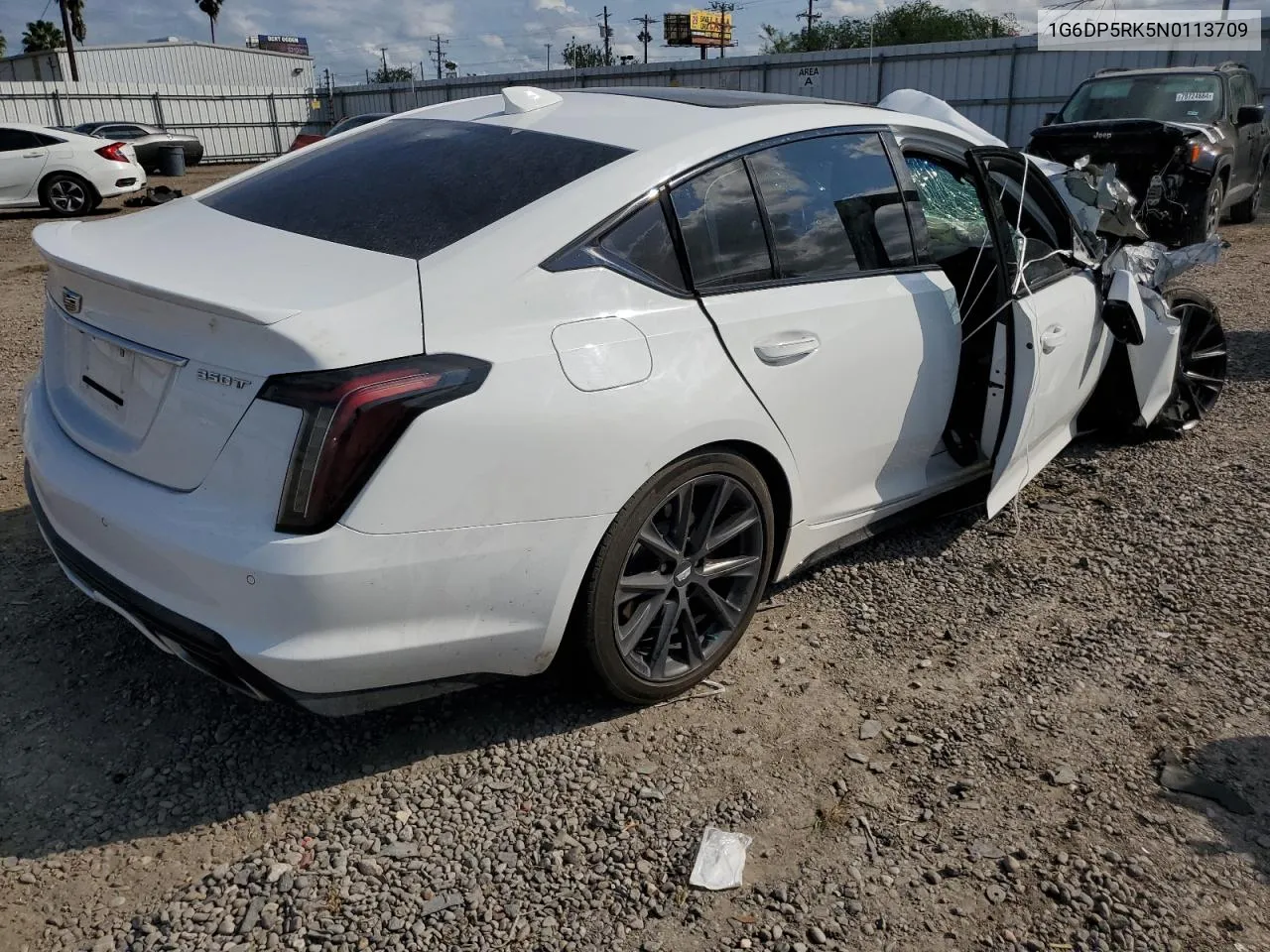 2022 Cadillac Ct5 Sport VIN: 1G6DP5RK5N0113709 Lot: 78757494