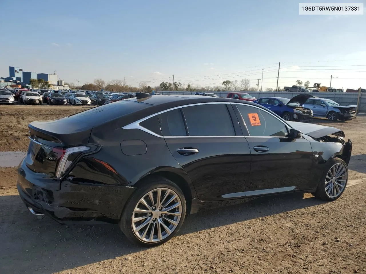 2022 Cadillac Ct5 Premium Luxury VIN: 1G6DT5RW5N0137331 Lot: 79651794