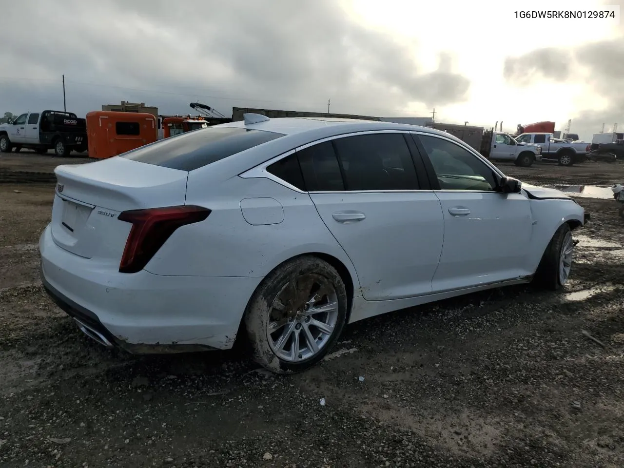 2022 Cadillac Ct5 Luxury VIN: 1G6DW5RK8N0129874 Lot: 79692414