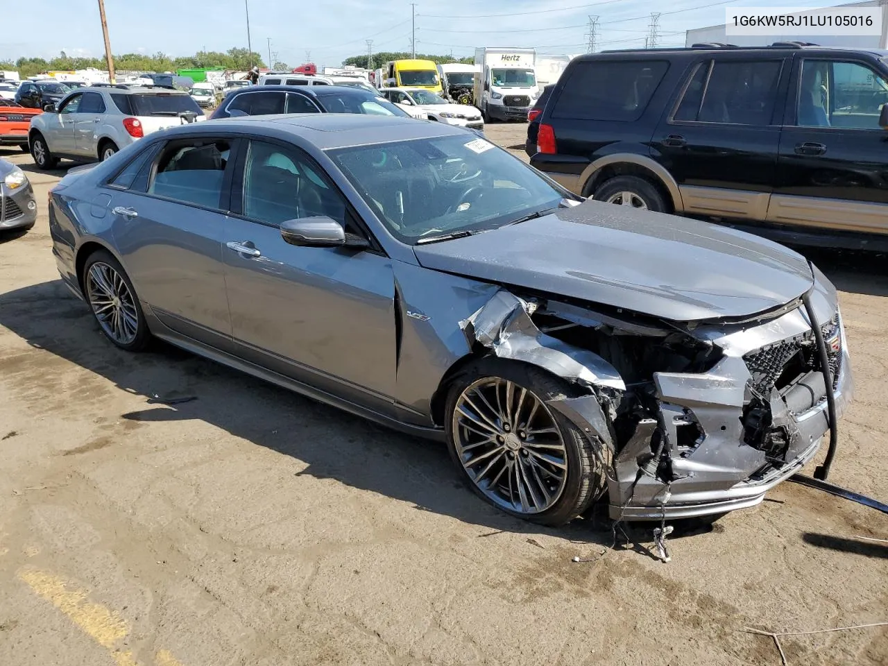 2020 Cadillac Ct6-V VIN: 1G6KW5RJ1LU105016 Lot: 70835714