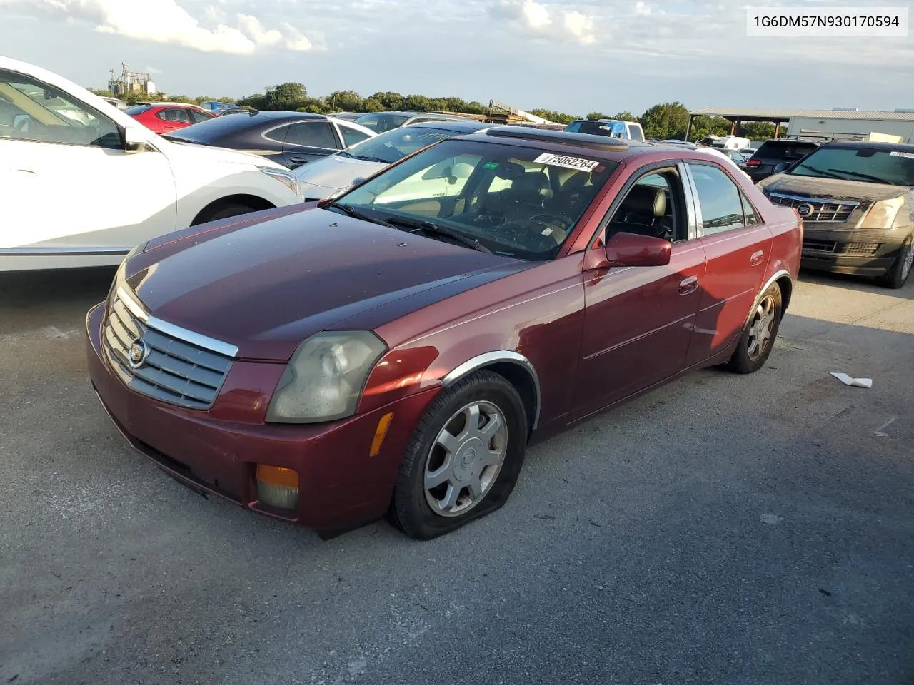 2003 Cadillac Cts VIN: 1G6DM57N930170594 Lot: 75062264