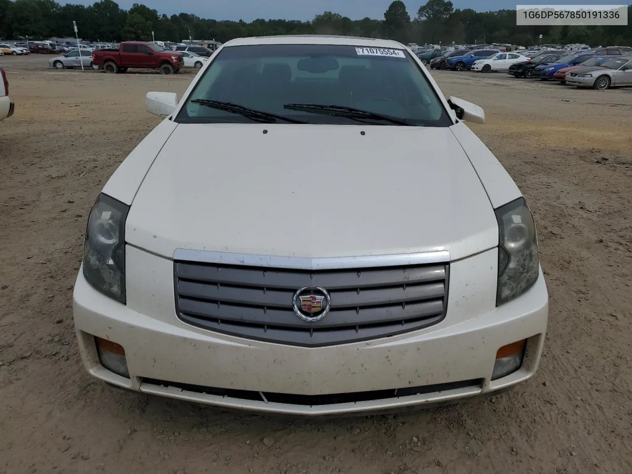 2005 Cadillac Cts Hi Feature V6 VIN: 1G6DP567850191336 Lot: 71075554